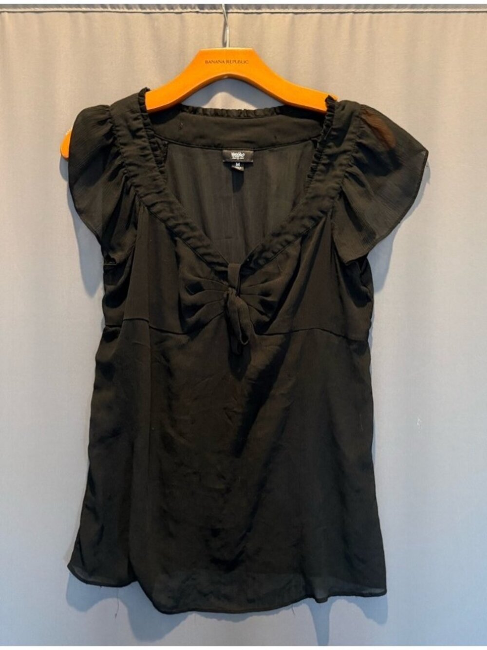 Black Ruffled Blouse